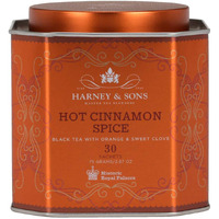 Harney & Sons Hot Cinnamon Spice Tea Tin - Black Tea With Orange & Sweet Clove - 2.67 Ounces, 30 Sachets