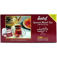 Sadaf Earl Grey Paper Tea Bags - Special Blend Earl Grey Ceylon Black Tea - Product Harvested In Sri Lanka - 100 Paper Bags (Pack Of 1)