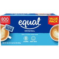 Equal 0 Calorie Sweetener, Aspartame And Acesulfame-K Sweetener Packets, Zero Calorie Sugar Alternative, Erythritol Free, 800 Ct (Pack Of 1)