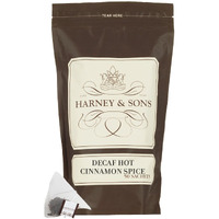 Harney & Sons Decaffeinated Hot Cinnamon - Ceylon Black Tea With Three Types Of Cinnamon, Orange Peel And Sweet Cloves - 50 Count Sachet Bag