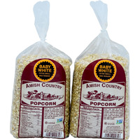 Amish Country Popcorn | 2-2 Lb Bags | Baby White Popcorn Kernels | Small And Tender | Old Fashioned, Non-Gmo And Gluten Free