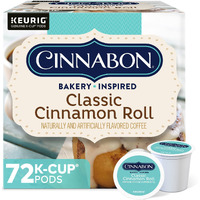 Cinnabon Classic Cinnamon Roll Keurig Single-Serve K-Cup Pods, Light Roast Coffee, 72 Count (6 Packs Of 12)