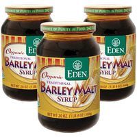 Eden Traditional Organic Barley Malt Syrup, Non-Gmo, Usa Grown And Made, Non-Dyastatic, 20 Oz Glass Jar (3-Pack)