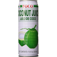 Foco Coconut Juice, 17.6 Fl Oz, Pack Of 12