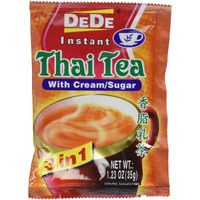 Unknown Dede Instant Thai Tea Drink With And Sugar 12 Pockets, Cream, 14.76 Ounce