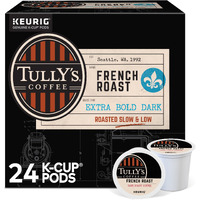 Tully's Coffee French Roast, Single-Serve Keurig K-Cup Pods, Dark Roast Coffee, 24 Count
