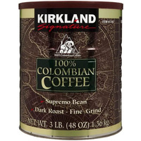 Signature 100% Colombian Coffee Supremo Bean Dark Roast-Fine Grind, 3 Pound