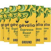 Gevalia Espresso Roast Dark Roast Ground Coffee (12 Oz Bags, Pack Of 6)