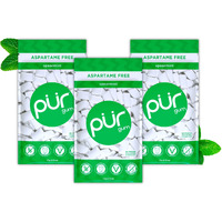 Pur Gum | Aspartame Free Chewing Gum | 100% Xylitol | Natural Spearmint Flavored Gum, 55 Pieces (Pack Of 3)
