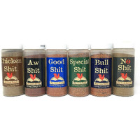Big Cock Ranch Big 6 Sampler (Pack Of 6 Seasonings With 1 Each Of Bull, Special, Good, Aw, Chicken, And No)