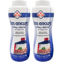 Dos Anclas Sal Parrillera 2 Pack, Rock Salt For Grilling And Bbq, Refined Medium Grain Salt For Meat And Seafood, Multi-Purpose Seasoning Gourmet Salt, 17.64 Oz (1.1 Lb)