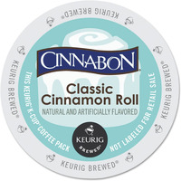 Cinnabon Classic Cinnamon Roll, Single-Serve Keurig K-Cup Pods, Flavored Coffee, 24 Count