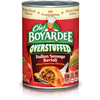 Chef Boyardee Overstuffed Italian Sausage Ravioli, 15 Oz, 12 Pack