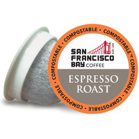 San Francisco Bay Compostable Coffee Pods - Espresso Roast (80 Ct) K Cup Compatible Including Keurig 2.0, Dark Roast