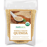 Healthworks Quinoa White Whole Grain Raw Organic (80 Ounces / 5 Pounds) | Protein, Fiber & Iron | Peruvian Origin | Rice & Pasta Substitute