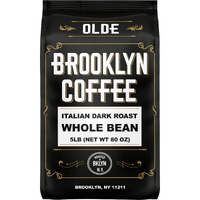Brooklyn Coffee Whole Bean, Italian Dark Roast (5Lb) Extra Strong, Delicious Taste, Heavenly Aroma - Fresh Bulk Coffee Beans Roasted Weekly In Nyc