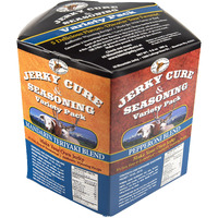 Hi Mountain Jerky Seasoning And Cure Kit | Variety Pack #2 | Flavors: Mandarin Teriyaki, Pepperoni, Sweet & Spicy, Inferno, & Pepper | Make Beef Jerky At Home | Beef, Deer, Elk & Venison
