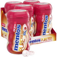 Mentos Pure Fresh Sugar-Free Chewing Gum With Xylitol, Cinnamon, Bulk, 50 Piece Bottle (Pack Of 4)