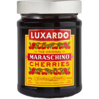 Luxardo The Original Maraschino Cherries | Gourmet Italian Maraschino Cherries | Ideal For Cocktails And Desserts, 400G Jar