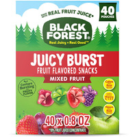Black Forest, Juicy Burst, Fruit Flavored Snacks, Mixed Fruit Flavors, A Juicy Burst Of Natural Flavors, Made With Real Fruit Juice, Halloween Treats Variety Pack Trick-Or-Treat Assortment, 0.8 Oz 40 Ct
