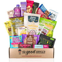 Healthy Vegan Snacks Care Package: Non-Gmo, Vegan Jerky, Protein Bars, Cookies, Fruit & Nuts, Healthy Gift Basket Alternative, Snack Variety Pack, College Student Care Package