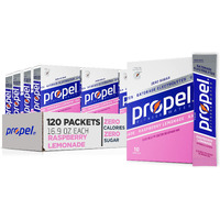 Propel Powder Packets. Raspberry Lemonade With Electrolytes, Vitamins And No Sugar, 10 Count (Pack Of 12) -Packaging May Vary