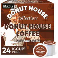 Donut House Collection Donut House Coffee, Single-Serve Keurig K-Cup Pods, Light Roast Coffee, 24 Count