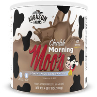 Augason Farms Morning Moo's Chocolate Low Fat Milk Alternative Can, Emergency Food Supply, Everyday Meals, 67 Servings