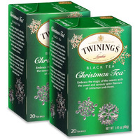 Twinings Christmas Tea - Black Tea Blended With Spicy And Aromatic Clove And Cinnamon, Tea Bags Individually Wrapped, 20 Count Ea (Pack Of 2)