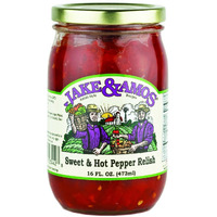 Jake & Amos Sweet & Hot Pepper Relish / 2 - 16 Oz. Jars