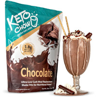 Keto Chow Chocolate | Keto Meal Replacement Shake Powder | Nutritionally Complete Keto Food | Low Carb Keto Meals | Delicious Easy Meal Substitute Drink | Protein Rich You Choose The Fat| 21 Meal Bulk Pack