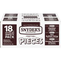 Snyder's Of Hanover Pretzel Pieces, Variety Pack Of Pretzels Individual Packs, 2.25 Oz, 18 Ct (Pack Of 18)