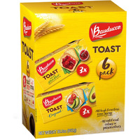 Bauducco Toast - Delicious, Light & Crispy Toasted Bread - Original & Whole Wheat - Ready-To-Eat Breakfast Toast & Sandwich Bread - No Artificial Flavors - 30 Oz (Pack Of 6)