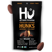 Hu Hunks Vegan Chocolate Covered Almonds With Sea Salt | 2 Pack | Non-Gmo, Gluten Free, Paleo, Organic Dark Chocolate