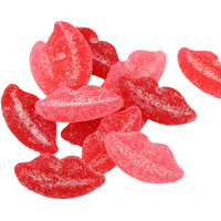 Gimbal's Fine Candies Sour Pucker-Up Gummy Lips, 1 Lb, 68 Pieces, Assorted Flavors