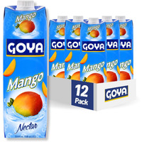 Goya Foods Mango Nectar, 33.8 Fl Oz (Pack Of 12)