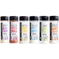 Gourmet Popcorn Seasoning Variety Pack, All Natural (6 Flavors) - Dill Pickle, White Cheddar, Kettle Corn, Caramel, Sriracha, Cracked Pepper Asiago
