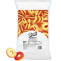 Trolli Peachie O's Sour Gummy Rings Candy, 5 Pound Bulk Bag
