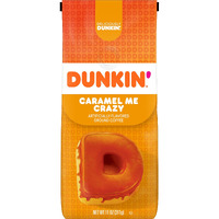 Dunkin' Caramel Me Crazy Flavored Ground Coffee, 11 Ounce
