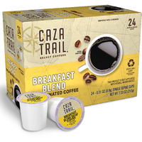 Caza Trail Coffee Pods, Decaf Breakfast Blend, Single Serve (Pack Of 24) (Packaging May Vary)