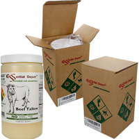 Beef Tallow - 1 Quart (32 Oz Nt Wt) - Grass Feed - Non-Gmo - Keto Friendly - Food Grade - Free From Lactose-Gluten-Glutamate-Bse - Safety Sealed Hdpe Container With Resealable Cap
