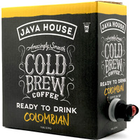 Java House Cold Brew Coffee On Tap, (128 Fluid Ounce Box) Not A Concentrate, No Sugar, Ready To Drink Liquid (Colombian Roast)