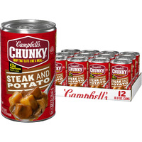 Campbells Chunky Soup, Steak And Potato Soup, 18.8 Oz Can (Pack Of 12)
