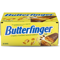 Butterfinger, Bulk 36 Count, Chocolatey, Peanut-Buttery, Full Size Individually Wrapped Candy Bars, Halloween Candy, 1.9 Oz Each