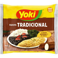 Yoki - Seasoned Cassava Flour - 14 Oz - Farofa De Mandioca Pronta Temperada 400 Grams