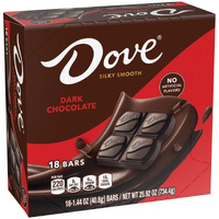 Dove Candy Dark Chocolate Bars, Full Size, 1.44 Oz (Pack Of 18) Box