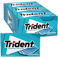 Trident Wintergreen Sugar Free Gum, 12 Packs Of 14 Pieces (168 Total Pieces)