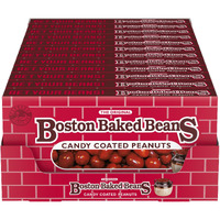 Wonka Boston Baked Beans, Candy-Coated Peanuts, Sweet & Salty, 4.3 Ounce Theater Candy Boxes (Pack Of 12)