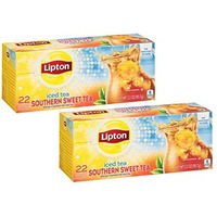Lipton Southern Sweet Iced Tea Bags 22 Count Family Size (Pack Of 2)