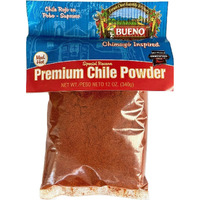 Bueno Medium Hot Red Chile Powder - Special Reserve Chimayo Chile Powder - Made From New Mexico Dried Red Chile Peppers - 12 Ounce Bag